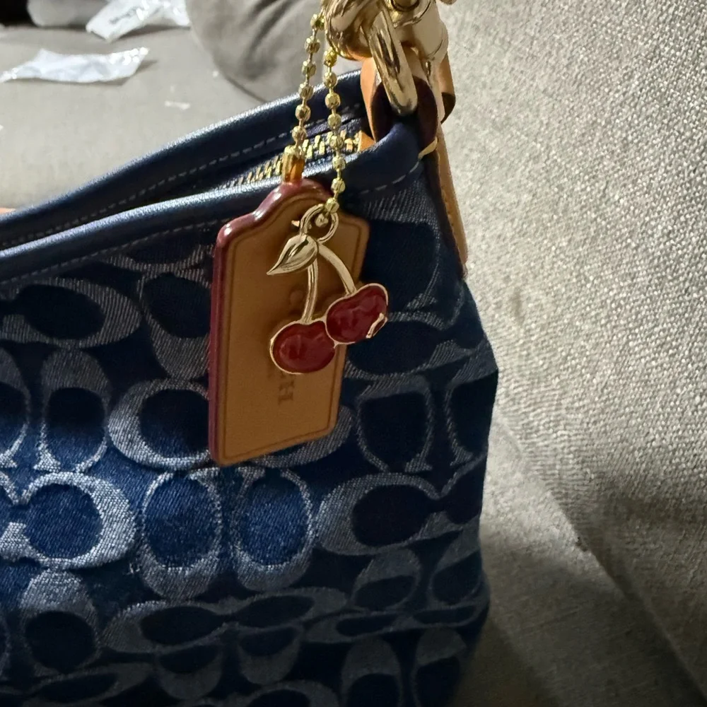 Coach Small Laurel Denim Satchel - Picture 3 of 6